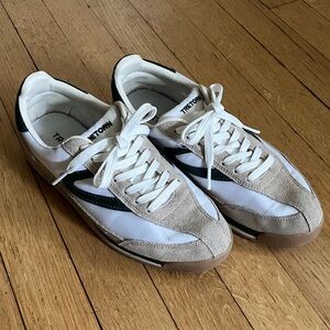 Tretorn White, Tan, Green Sneakers